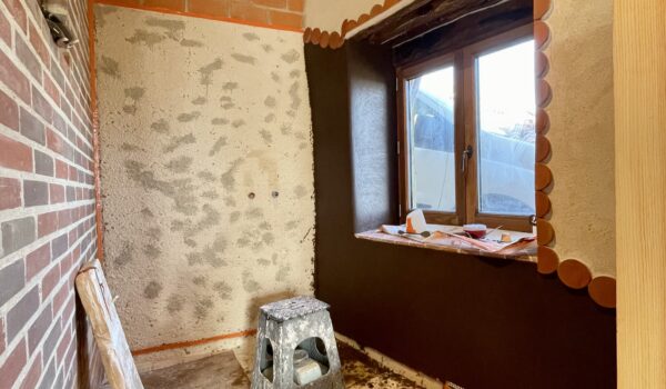 Tadelakt ombre en cours de travail